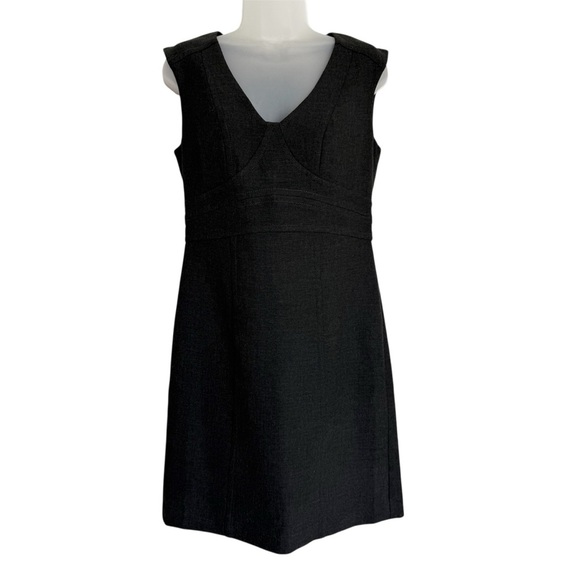 LOFT Dresses & Skirts - Ann Taylor LOFT Sheath Dress Charcoal Gray V-Neck Sleeveless Size 4